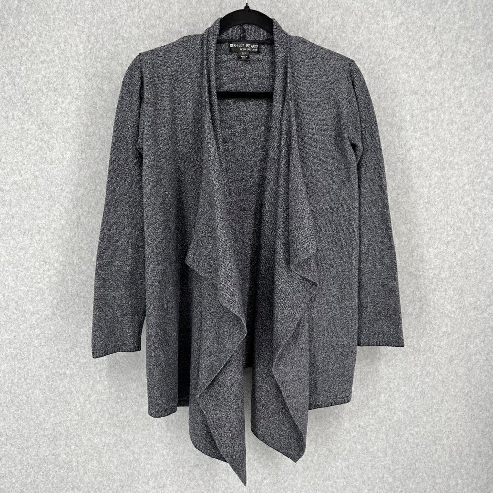 Barefoot Dreams Bamboo Chic Lite Calypso Wrap Cardigan Sweater Size S/M Gray 436
